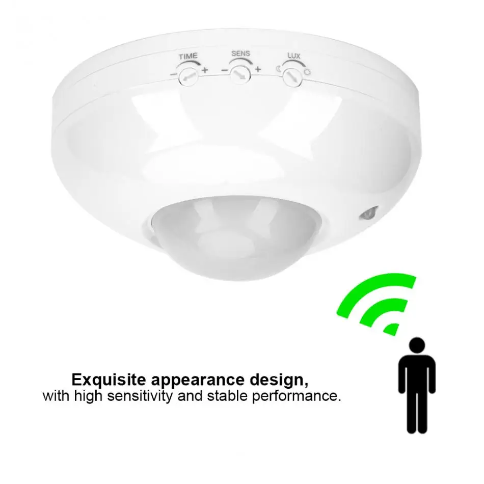

Adjustable Infrared Motion Sensor Switch 110V-240V Body Motion Movement Ceiling Infrared Sensor Detector Light Bulb Switch