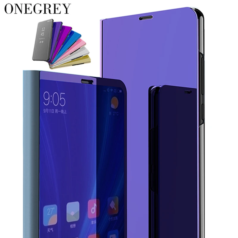 

Luxury Flip Stand Touch Case for Xiaomi Redmi Note 4x Leather Clear Phone Cases 360 Full Mirror Cover for Mi Redmi Note 4 X Pro