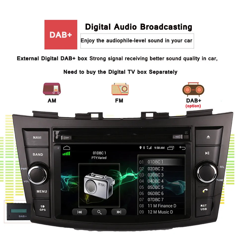 Top Octa Core Android 9.0 car dvd player For 1024*600 LCD 7" SUZUKI SWIFT (2011-2015 2016 gps Bt radio stereo DVR 3/4G Head unit Map 5