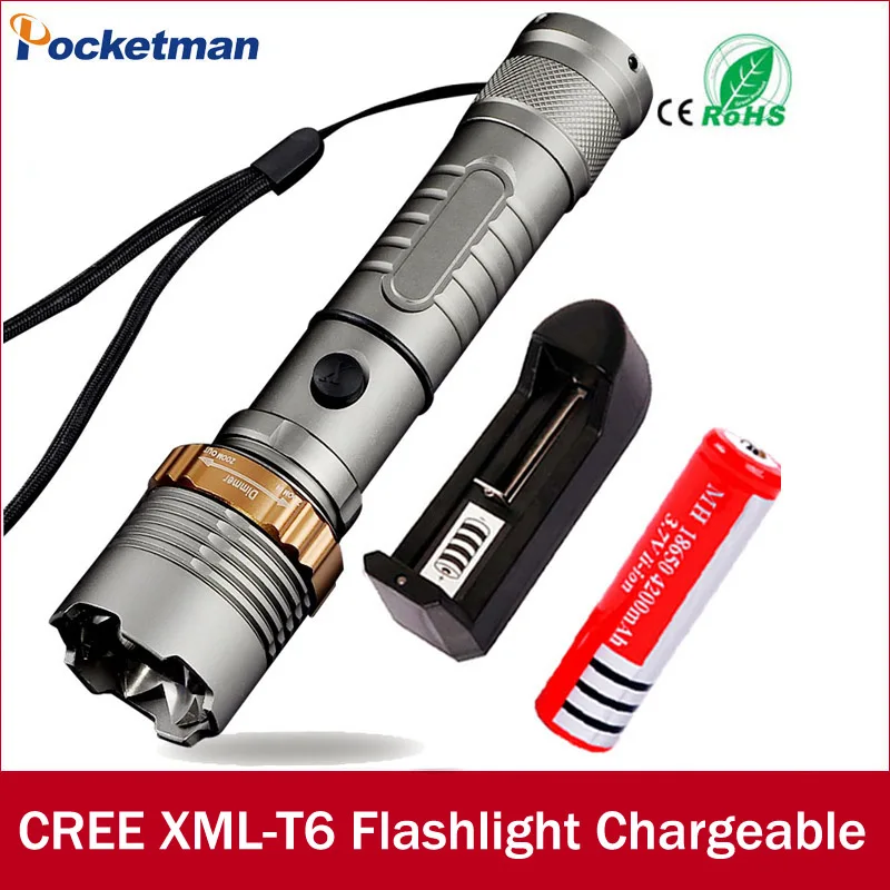 

3800lm Torch T6 5 modes LED Flashlight Tactical Flash light Torch Waterproof Hunting Lantern zaklamp taschenlampe torcia