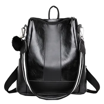 

Quality Leather Anti-thief Women Backpack Large Capacity School Bag for Teenager girls Male Female Travel Bags Hot Sale
