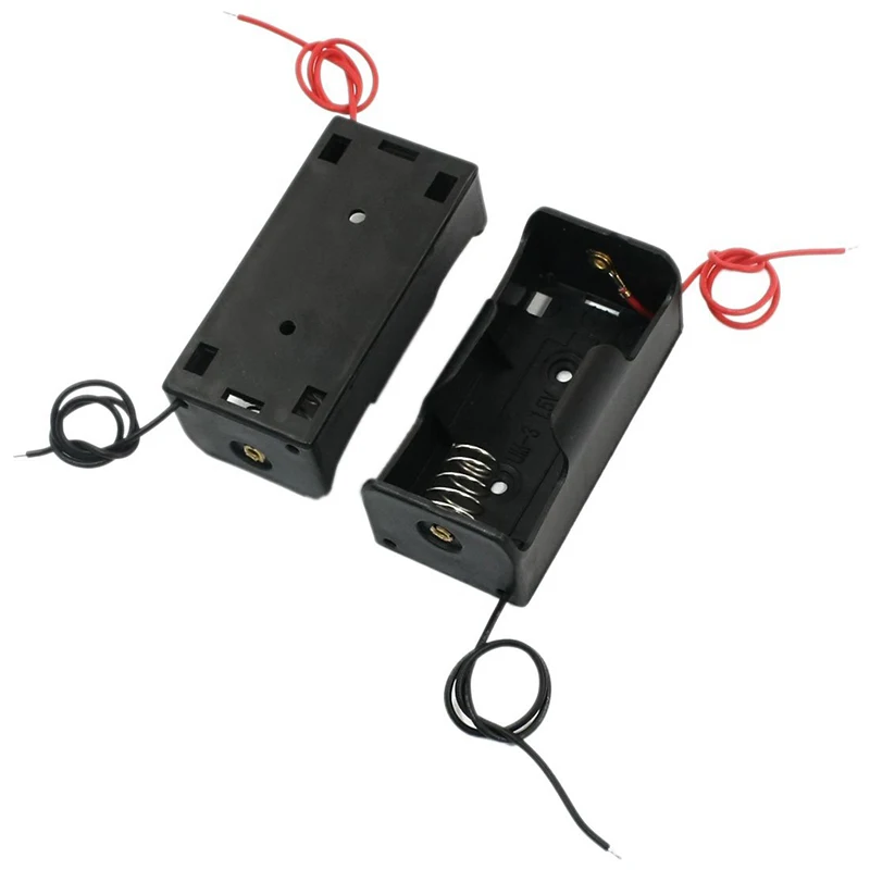 

2Pcs Double Wire Batteries Holder Case Cell Box for 1xC 1.5V Battery