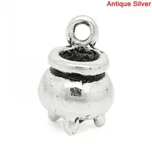 Doreenbeads амулет кулоны ведьма Котел чайник античное серебро 12 мм x 8 мм(4/" x 3/8"), 30 шт