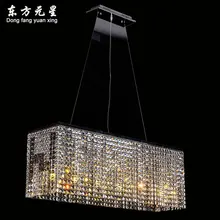 crystal chandelier rectangle light lamp H letter decorative indoor lighting for bar coffee house