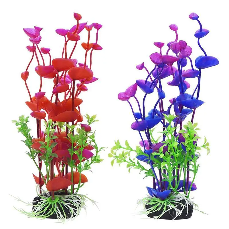 2 Pcs Artificial Underwater Plant Sea Grass Fake Plant Decorative