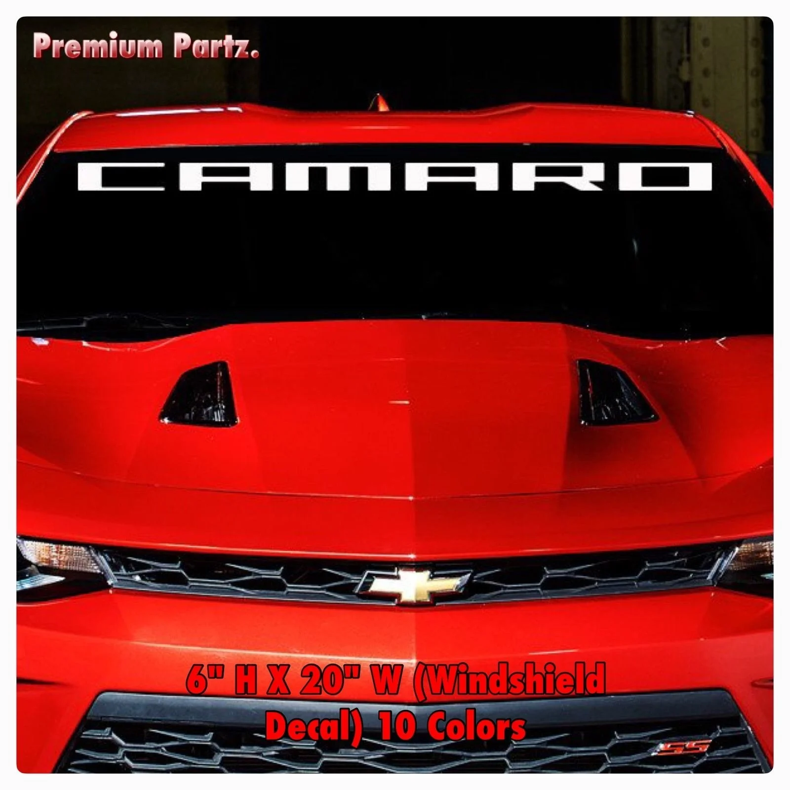 Для 1950-2017 Chevrolet Camaro SS Z28 наклейка на ветровое стекло Новинка 1 шт 10 цветов винил Chevy |