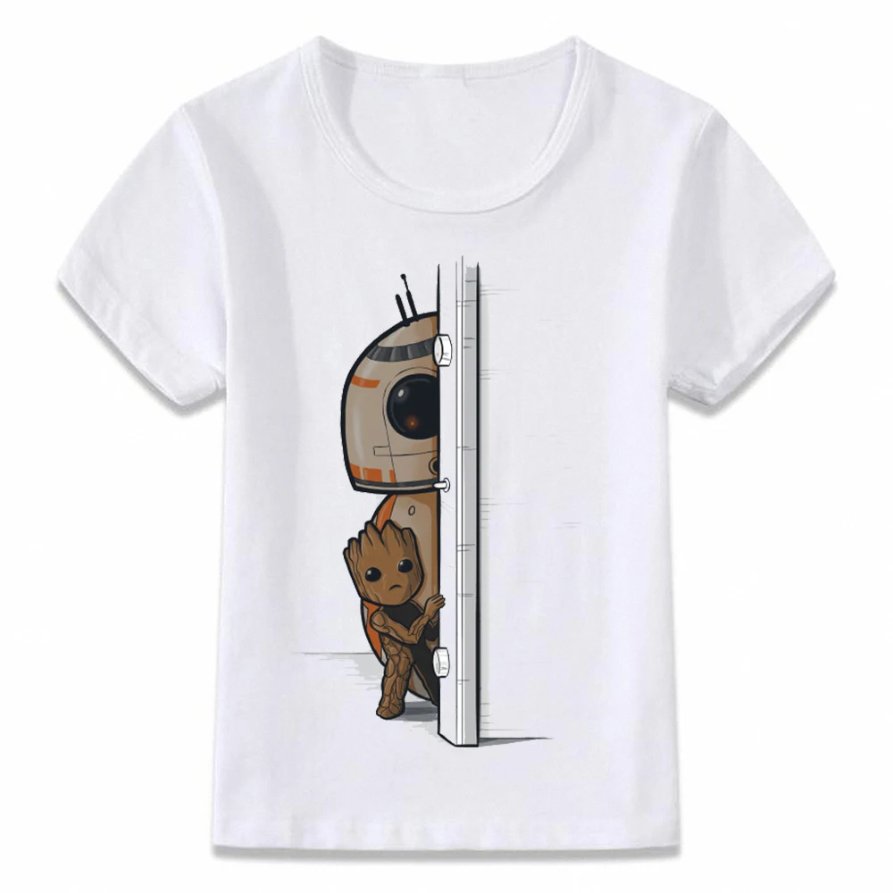 

Kids Clothes T Shirt BB8 and Groot Star Wars Guardians Galaxy Children T-shirt for Boys and Girls Toddler Shirts Tee oal264