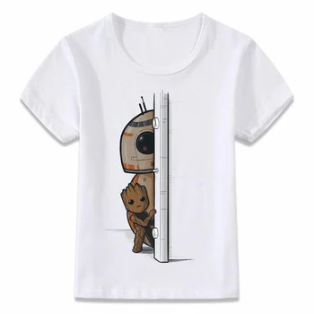 

Kids Clothes T Shirt BB8 and Groot Star Wars Guardians Galaxy Children T-shirt for Boys and Girls Toddler Shirts Tee oal264