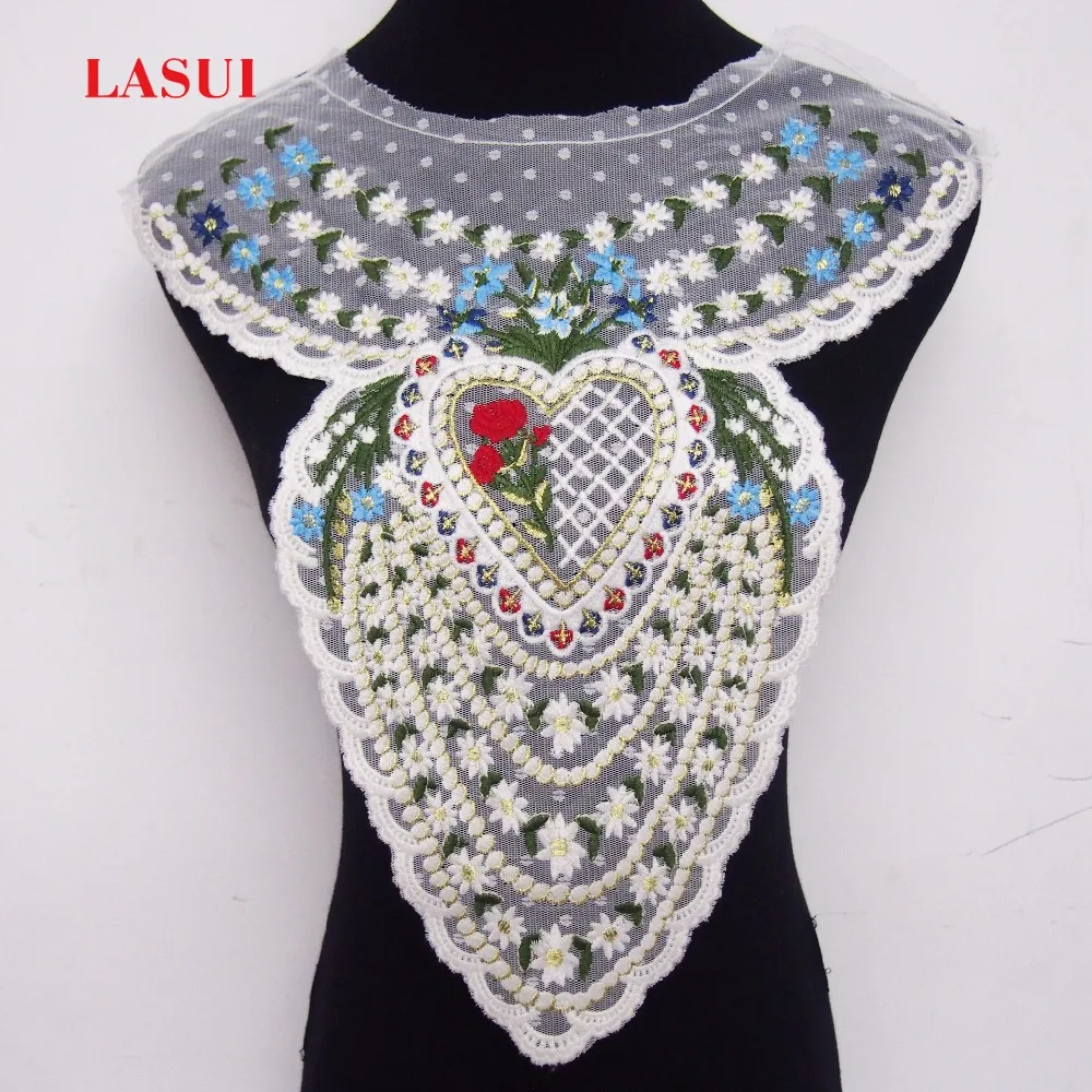 LASUI 37 см * 46 = 1 шт. большой размер красивый кружевной воротник сетчатая ткань цвет