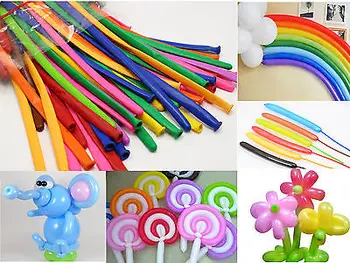 

100pcs Mixed Color Magic Long Animal Tying Balloons Twist Latex Balloons