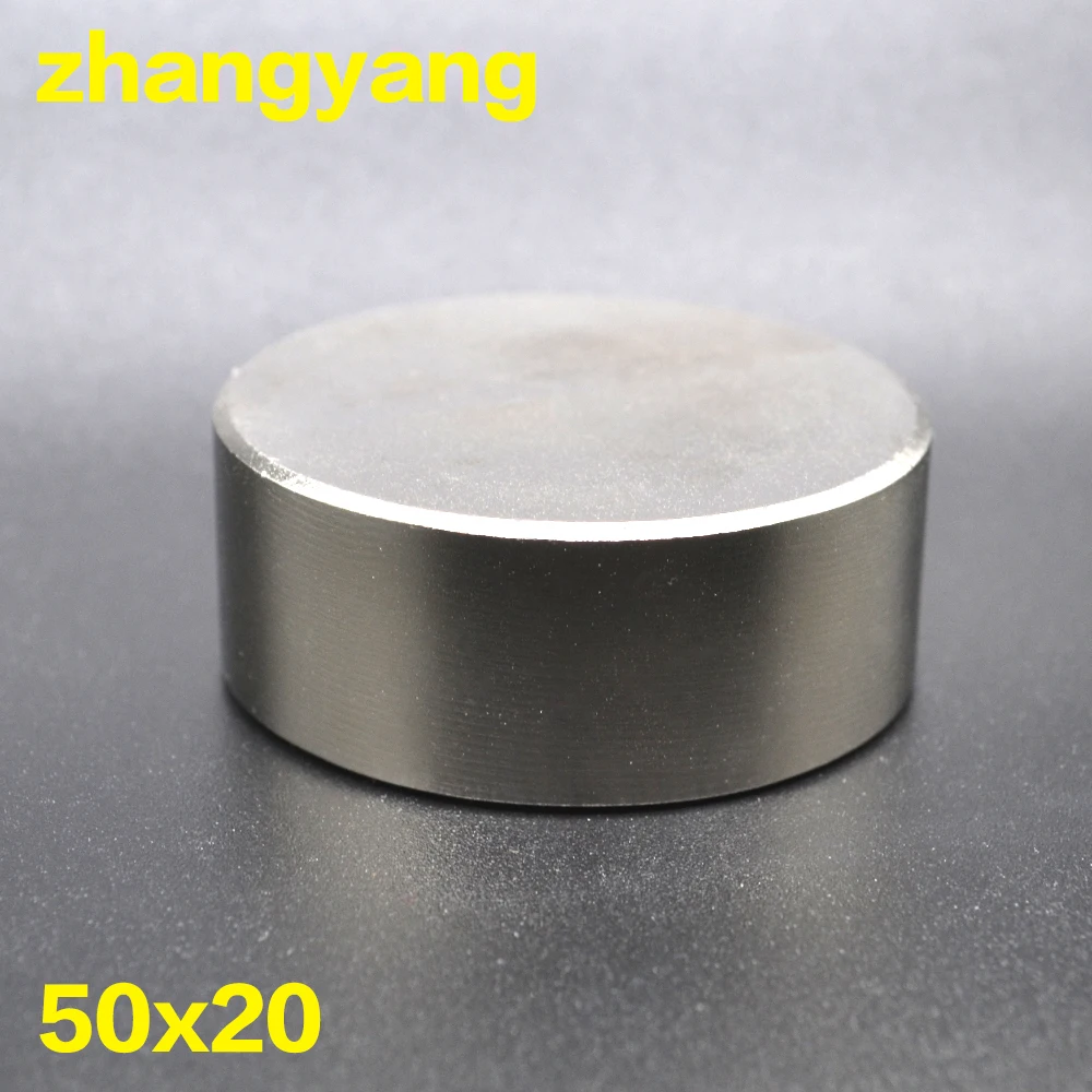 

5pcs Neodymium magnet 50x20 mm gallium metal hot super strong round magnets 50*20 Neodimio magnet powerful permanent magnets