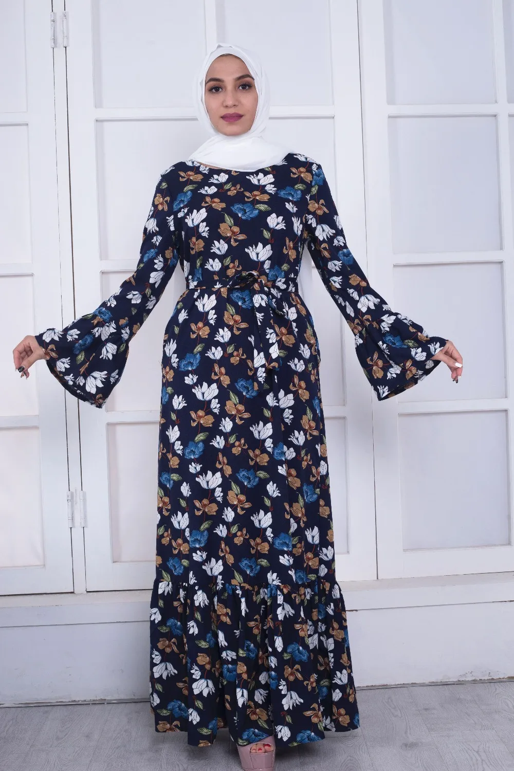 Модная Абая для женщин мусульманское платье исламское платье кафтан турецкий абайя Восточный халат из марокена Бангладеш 2018