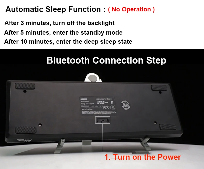 Механическая клавиатура 61 Ключи Bluetooth Беспроводной Белый светодиодный подсветка эргономичная игровая клавиатура для компьютера ноутбука/ПК