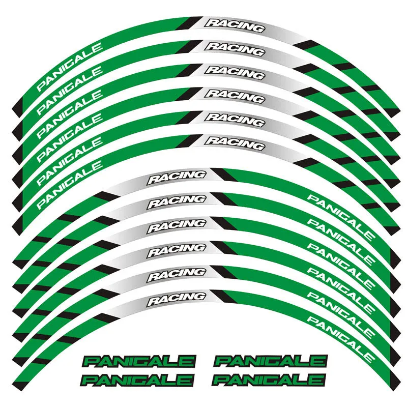 Новинка, высокое качество, 12 шт., подходит для мотоцикла, наклейка для колес, в полоску, светоотражающий обод для Ducati panigale - Цвет: 1