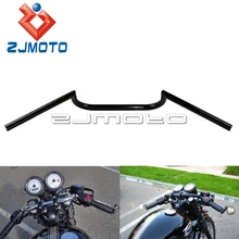 Черный хром мотоциклетный откатный руль 7/" для Honda Yamaha Suzuki Kawasaki Triumph, настраиваемый трекер, рукоятка 22 мм
