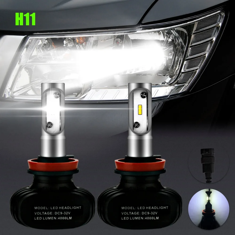 

2PCS H8 H9 H11 LED Super Bright Led Bulb Canbus Car Headlight Bulb Hi-Lo Beam 50W 8000LM 6500K Auto Headlamp 12v 24v