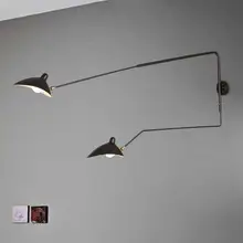Серж Моуилл дизайнер бра Старинные стены черный бра Ретро Loft Промышленного LED Старинные Бра Arandela Де Сравнению