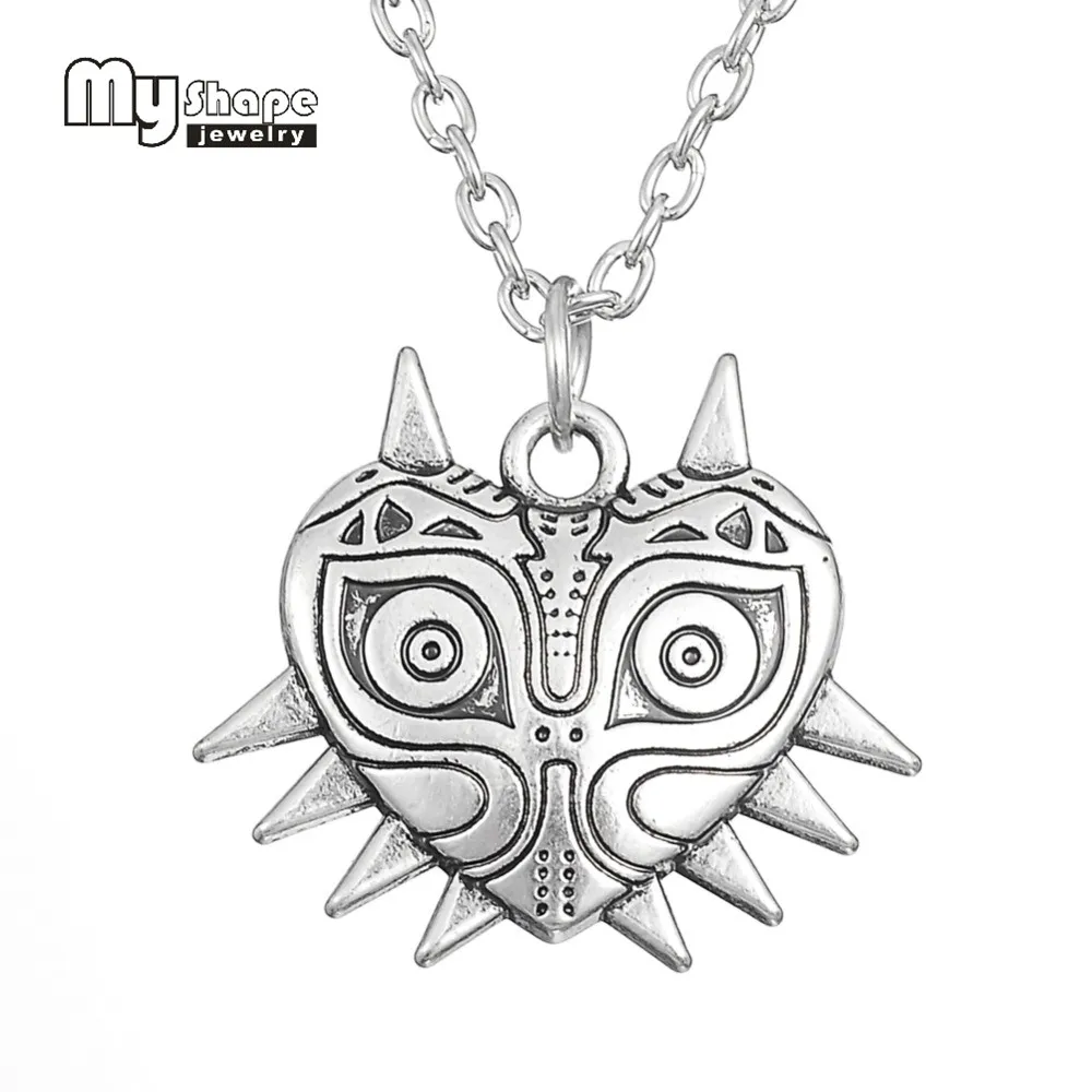 

my shape The Legend of Zelda Necklace&Pendants Majoras Mask Pendant 3D Game Jewelry Rope Chain Neecklac Collar Chains Choice