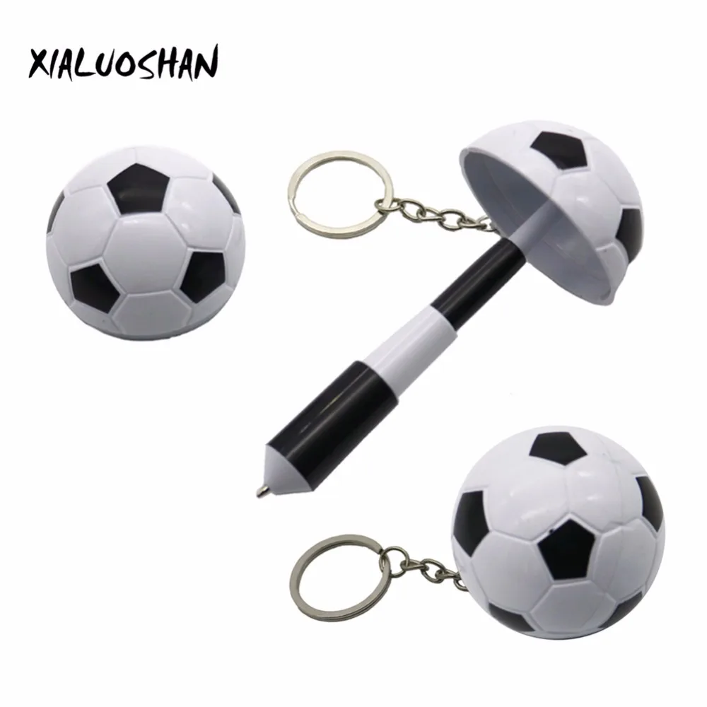 1 шт. 0,5 мм креативная милая Шариковая ручка для футбольного стиля кольцо для ключей возьмите с собой мини растягивающаяся шариковая ручка