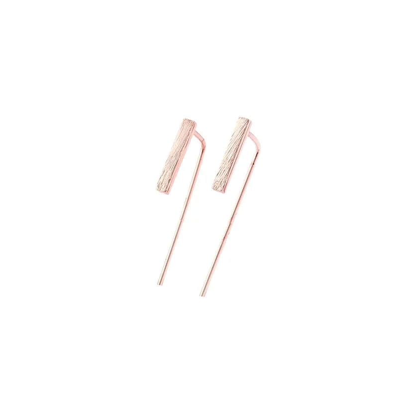 

Wholesale 10Pair/Lot Simple Bar Earrings Copper Ear Climbers For Women Ear Crawler Gift Girls Jewelry Can Mix Color
