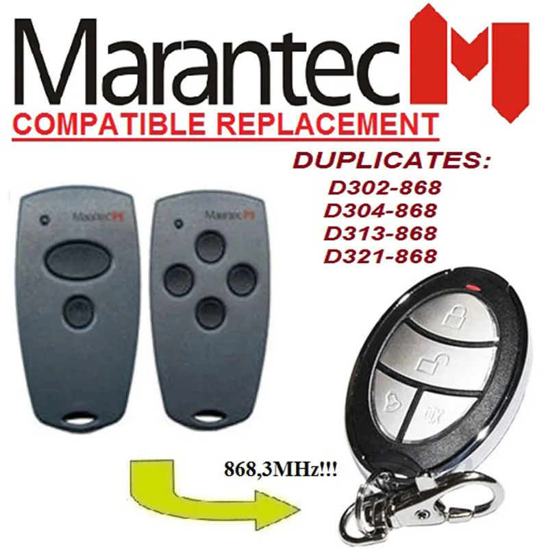 Пульт дистанционного управления для Marantec D302-868, D304-868 Дубликатор пульт дистанционного управления 868 МГц