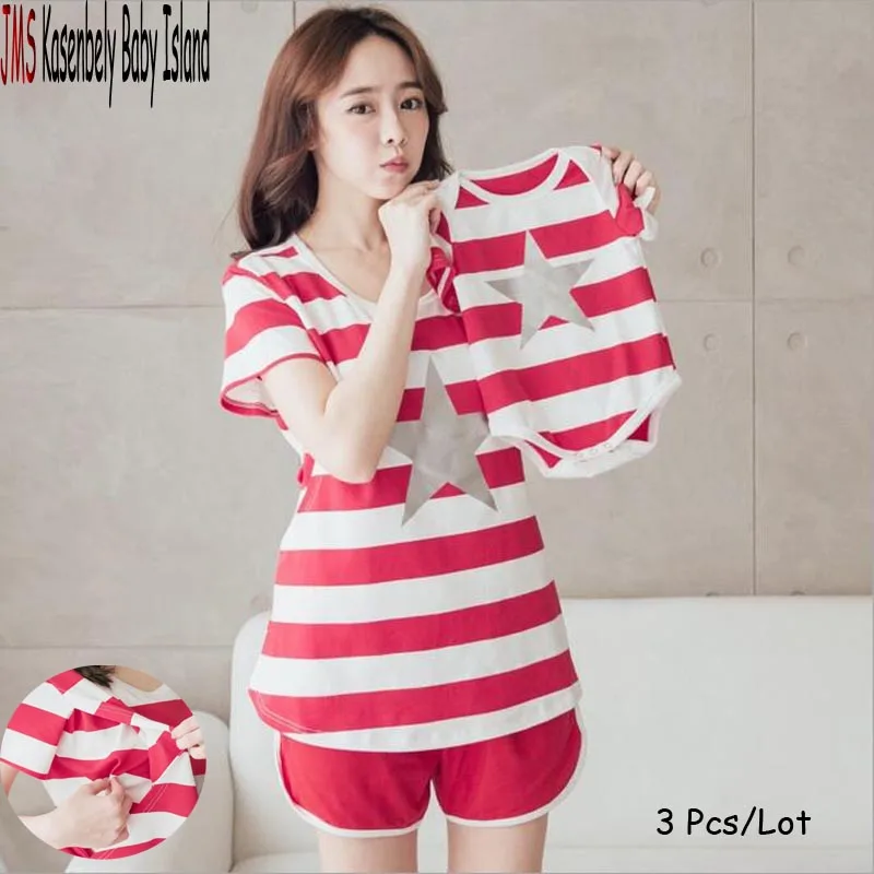 JMS Kasenbely Summer Fashion Maternity Nursing Breastfeeding Siut