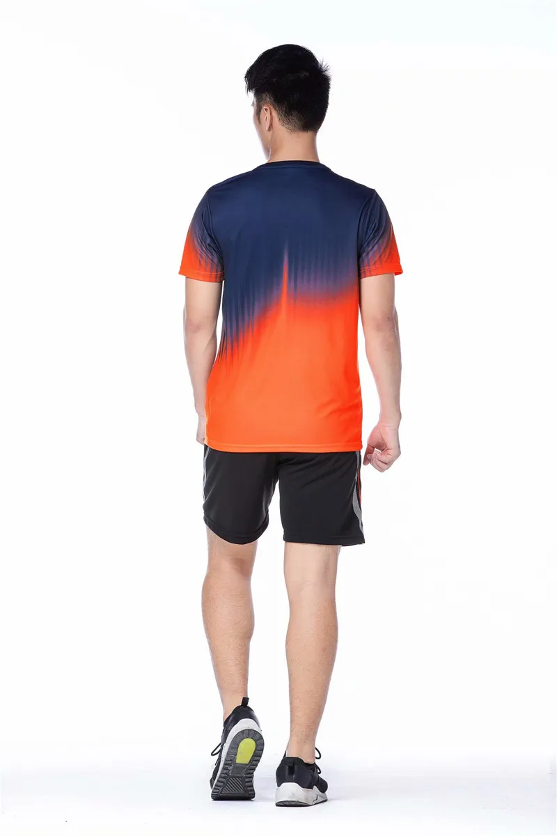 Новые мужские тренировочные комплекты для бадминтона Быстросохнущий бег Футбол Форма для бадминтона дышащий спортивный костюм для тенниса одежда с принтом
