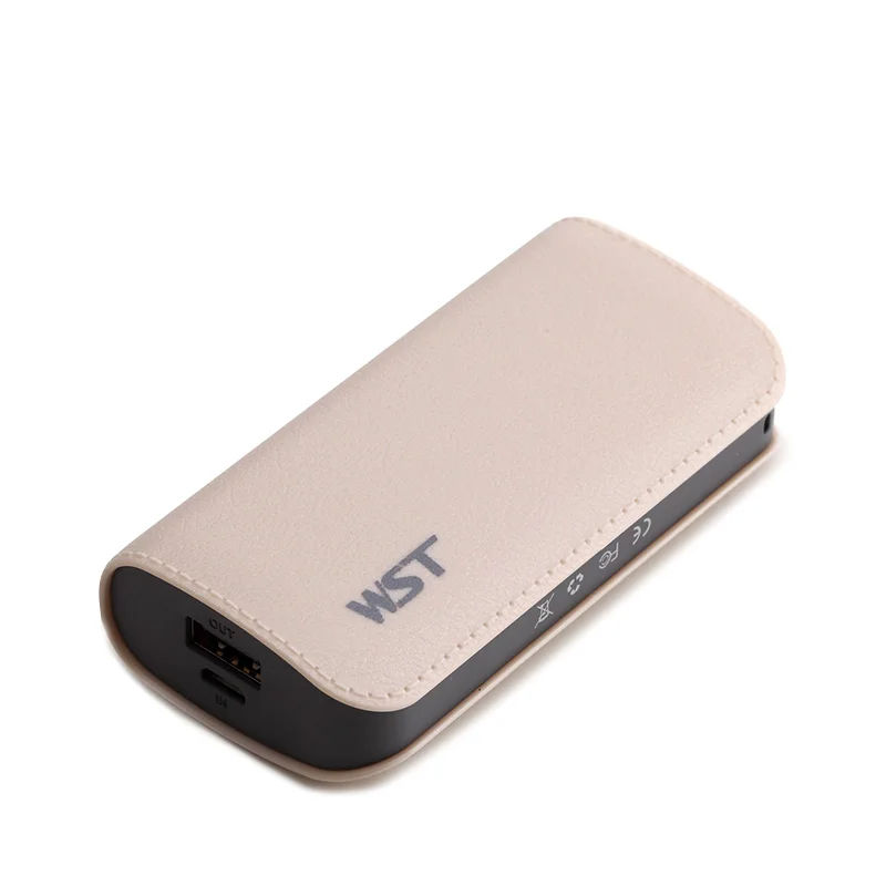 WST мини внешний аккумулятор 5200 мАч портативный USB внешний аккумулятор для Xiaomi/iPhone/huawei с кабелем для зарядки легкий аккумулятор - Цвет: CHAMPAGNE GOLD