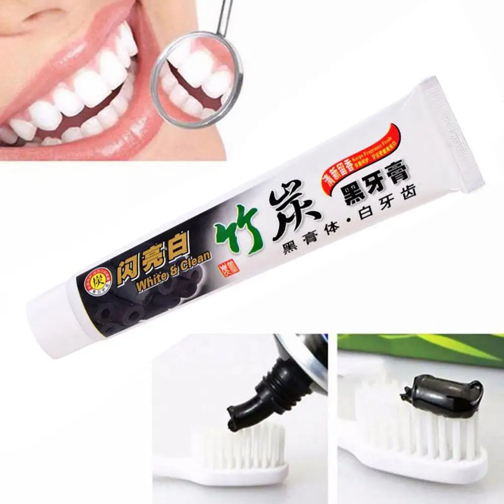 

Whitening Toothpaste Bamboo Charcoal Teeth Black Removes Stains Bad Breath