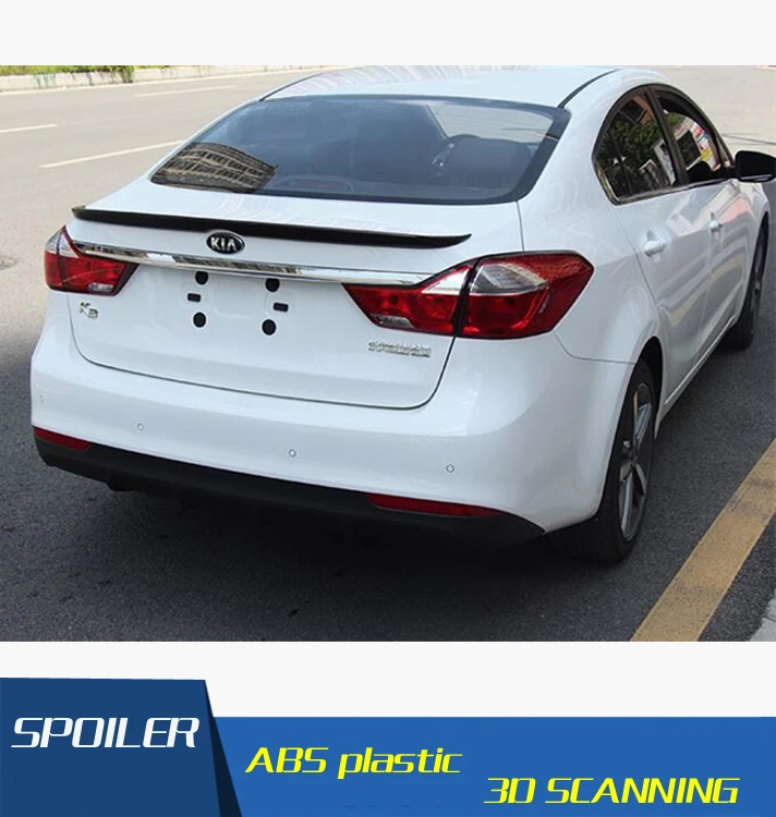 For Kia Forte K3 Spoiler High Quality ABS Material Car Rear Wing Primer Color Rear Spoiler For
