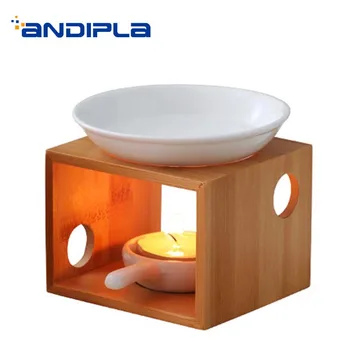 

Natural Bamboo Incense Burner for SPA Aroma Burner Aromatic Stove Candle Heater Censer / Home Decoration Crafts Night Light Lamp