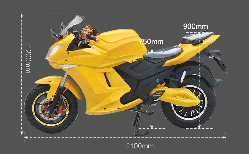 Top Large Electric Motorcycle Adult Outdoor Shock Absorption high Performance Motor 4