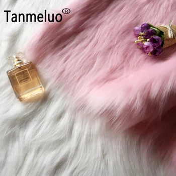 

7cm long pile pink and white imitation fur fabric material for toy sofa pillow decoration DIY cosplay fake fur fabric