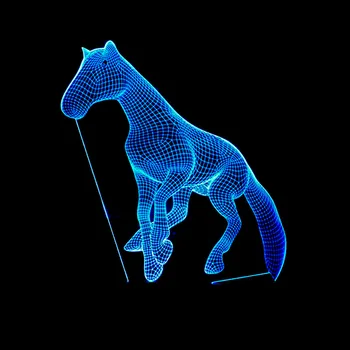 

Horse Led Acrylic 3d Lamp Touch Remote Control 3d Lamp Colorful Usb Creative 3d Nightlight Table Moderne Desk Lamp