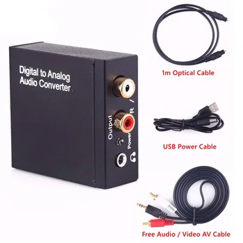 

Digital Coaxial Toslink Optical to Analog L/R RCA Audio Converter Adapter 3.5 mm Jack Female to 3.5 mm Jack Male Audio Adaptor