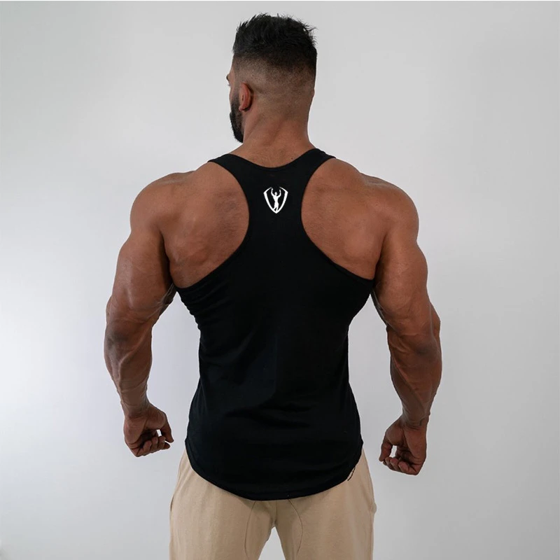 Camiseta sin mangas algodón para hombre, de fitness, ropa culturismo, canotte - AliExpress