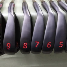 Мужские черные красные 0311 железные Гольф Кованое железо Гольф клуб 3-9, W, набор 8 R/S крышка головки стальной стержень