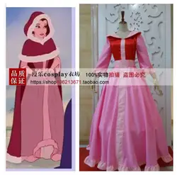 Красота и чудовище платье принцессы Белль карнавальный костюм платье розовое платье