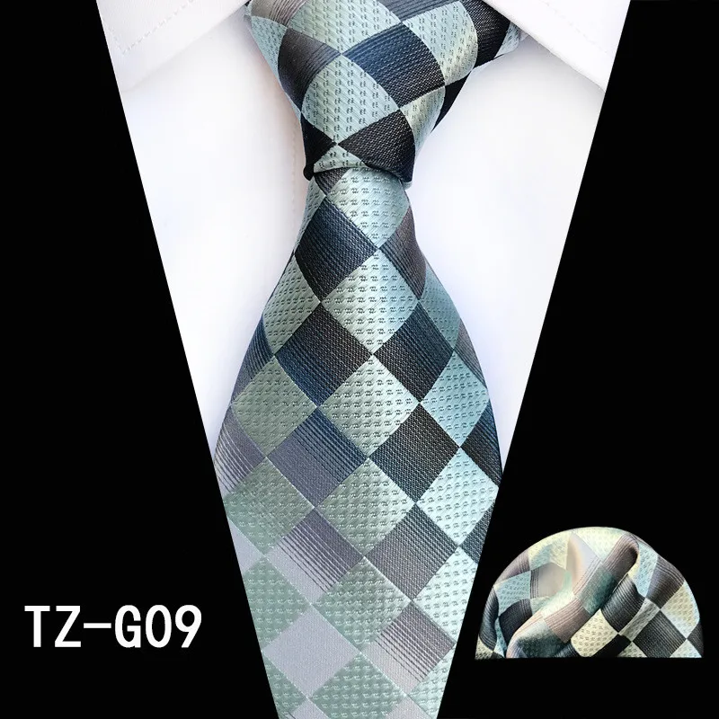Светло-зеленые клетчатые цветочные галстуки наборы с платком мужские шелковые галстуки для мужчин формальный свадебный галстук жениха