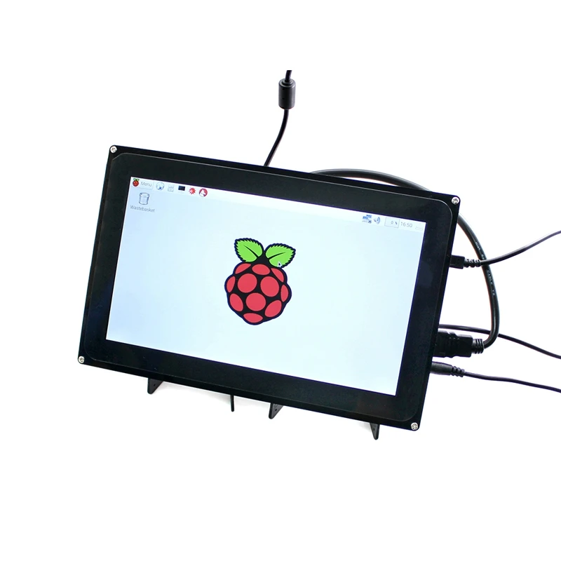Raspberry Pi 10,1 дюймов HDMI lcd H с чехлом для ЕС 1024x600 разрешение емкостный сенсорный контроль для RPI 3B 3B+ RPI 0 W BB Черный