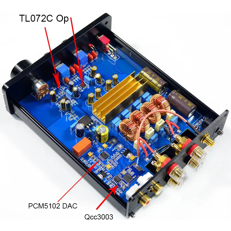 Lusya QCC3003 Bluetooth цифровой усилитель мощности TPA3116 2 0 стерео 100 Вт + аудио PCM5102 DAC для 4 8