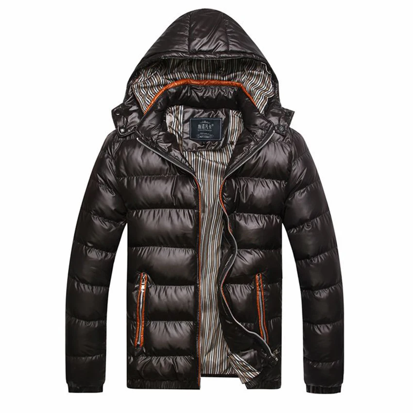 2018 Winter Thick Warm Men Jackets Hood Cotton Padded Jacket Male Windbreaker Warm Coats Casual