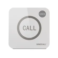 Singcall sistema de chamada sem fio, sino de chamada, grande tocável dois botões com função à prova dwaterproof água, chamada e cancelar chaves, ape520c