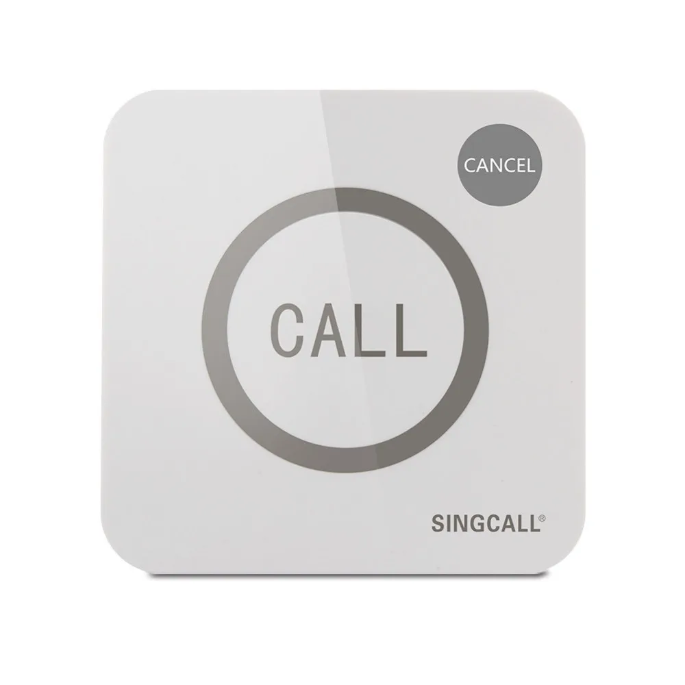 

SINGCALL Wireless Calling System, call bell, Big Touchable Two Buttons with Waterproof Function,Call and Cancel Keys,APE520C