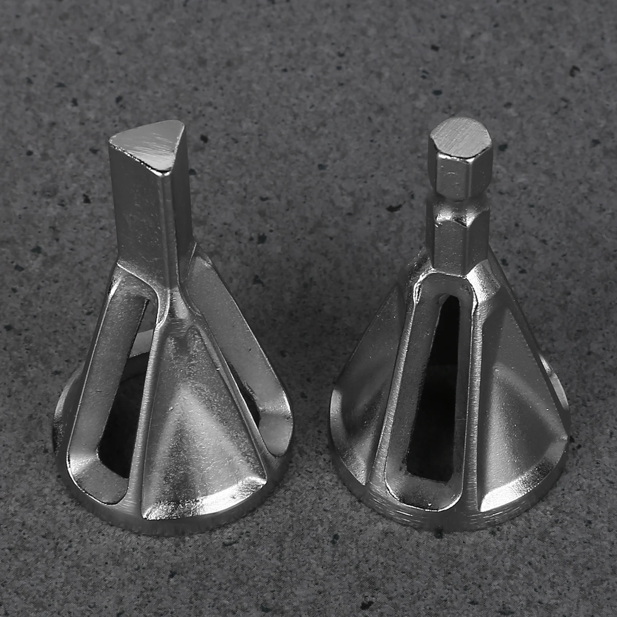 

2pcs/set Stainless Steel Deburring Tool for Grinding Edge Trimming Wood Plastic External Bevel Screws Remove Burr Chamfer Tool