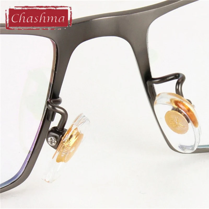 Брендовые очки Chashma мягкие мужские из чистого титана широкая оправа оптические