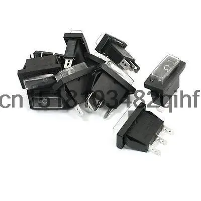 

10PCS 2Positions SPDT Panel Mount Black Snap In Boat Rocker Switch w Cap