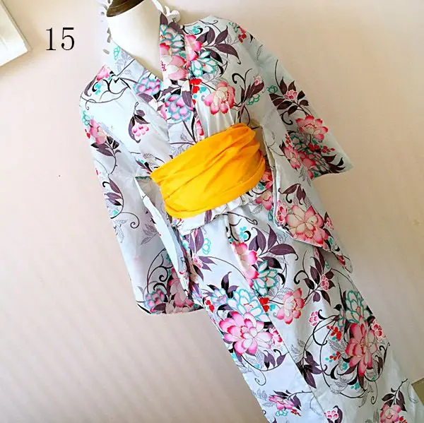 

2019 New Japanese Kimono Cosplay Traditional Cotton Bathrobes Japan Kimono Flower Yukata Women Bath Robe Floral Sleepwear 80301