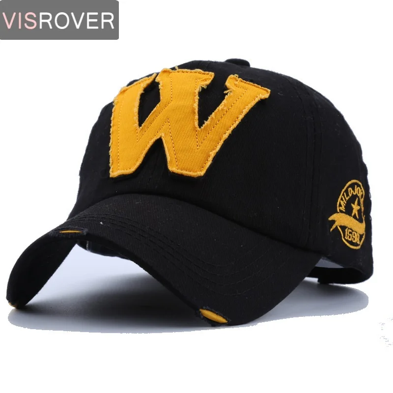 

VISROVER Streetwear Baseball Cap Men Snapback Summer Women Hat 2018 Hip Hop Casquette Overwatch NY Cap Washed Cotton Letter