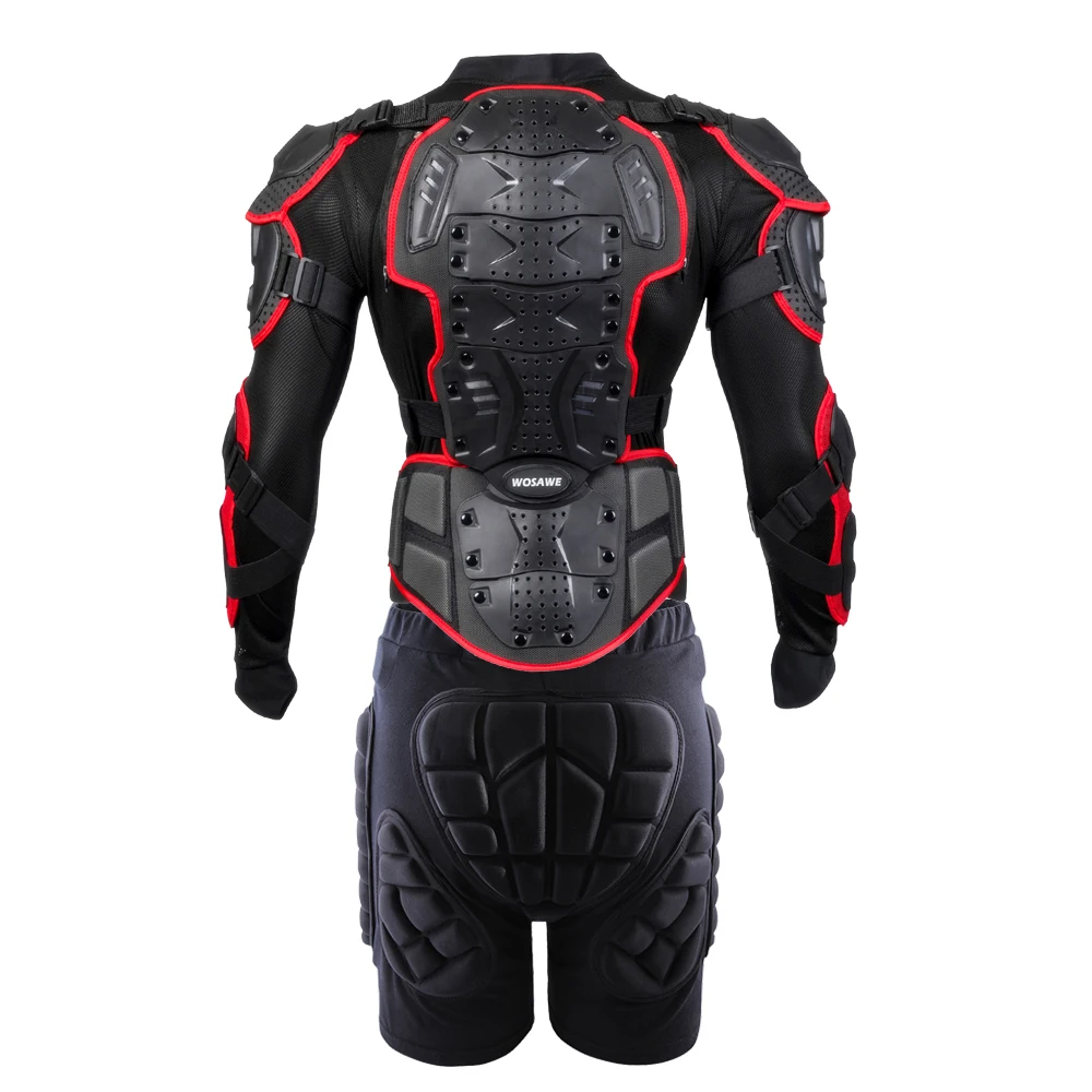 WOSAWE Full Body Protection Jacket Motorcycle Protective Armor Motocross Downhill Racing Chest Back Protector Hip Guard